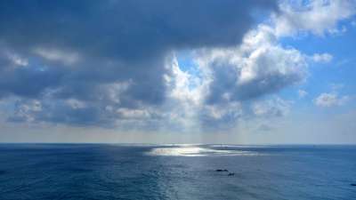 海 海洋 大海 背景 漂亮 阳光明媚 云