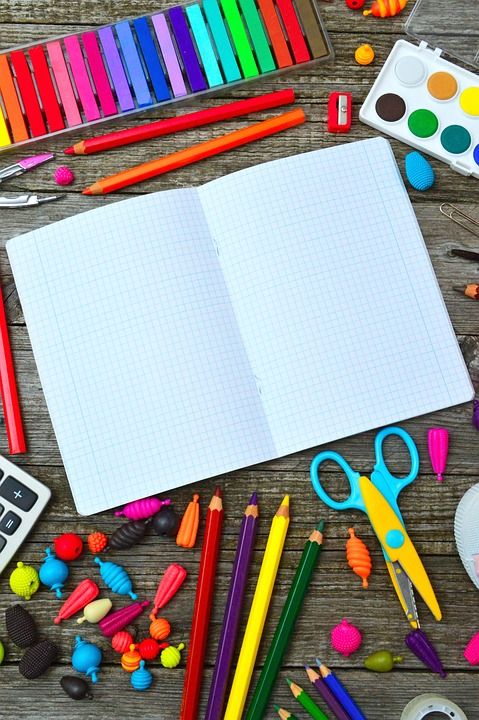学校的工具 颜色 蜡笔 油漆 刷子 工具 教育 设计 有创造力的