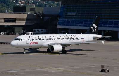 飞机 空客A320 瑞士航空公司 星空联盟 飞机场 苏黎世 锆石