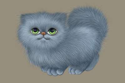 小猫 插图 向量 画画 动物 可爱 猫 眼睛 可爱的 毛茸茸