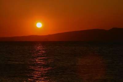 太阳 圆形的 圆圈 看法 海 海岸 和平 自然 船 日落