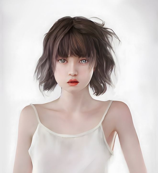 美丽 女士 肖像 脸 化妆品 模型 女孩 女性 吸引人的