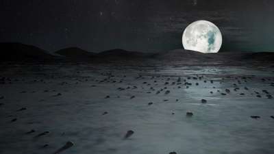 满月 冬夜 月亮 月光 神秘 夜空 景观 寒冷的 黑暗的 恐怖