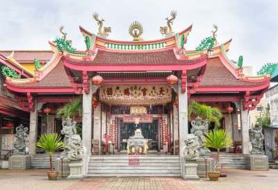 普吉岛 泰国 寺庙 旅行 夏天 结构 旅游 古老的 地标 天空