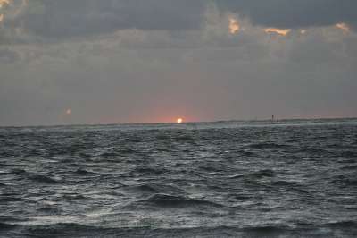 波涛汹涌的大海 北海 Borkum 德国 东弗里西亚群岛 国家公园登海