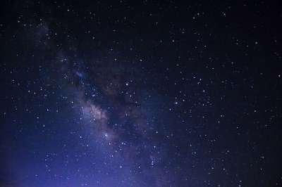 星空 蓝色 夜晚 银河 壮观