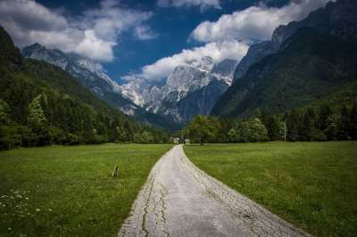 阿尔卑斯山 踪迹 风景 斯洛文尼亚 山 景观 顶峰 全景 自然