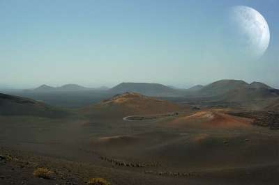景观 兰萨罗特 火山 蒂曼法亚 亲爱的 月亮 火山 火山 月亮