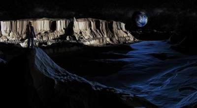 月亮 月球景观 景观 地球仪 地球 天堂 星空 星星 空间