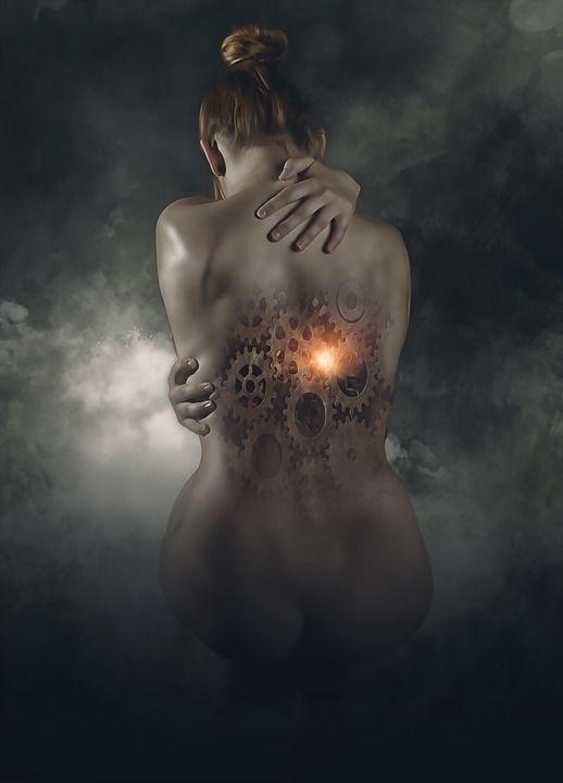 机构失败 幻想 黑暗的 哥特 蒸汽朋克 齿轮 火 光 女士