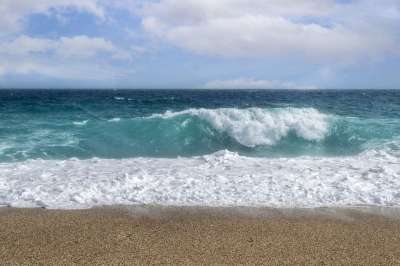 景观 海浪 亲爱的 蓝色的 海滩 哥斯达黎加 玛丽娜
