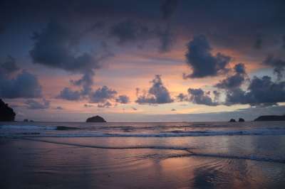 海滩 海 哥斯达黎加 日落 自然 景观 夜晚 前夕 天堂 水
