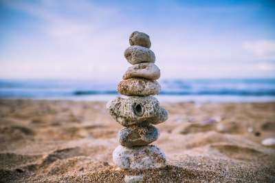 大自然壁纸 自然壁纸 高清壁纸 海滩 平衡 岩石 石头 珊瑚