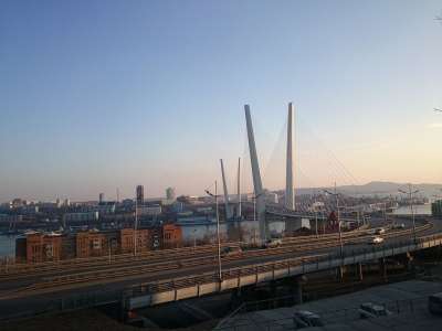 城市 符拉迪沃斯托克 桥 路 俄罗斯 天空