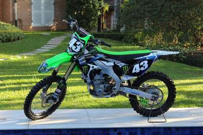 川崎 Kx250F Kx450F 怪物能源 工厂自行车 设计 图形