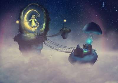 幻想 星空 月光 昏昏欲睡的人 晚安 睡觉 徘徊 梦想 神秘