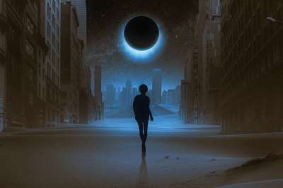 幻想 蚀 气氛 大气 黑暗的 星星 繁星点点 夜晚 沙 建筑物