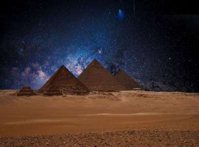 星星 夜空 金字塔 埃及 星空 天堂 情绪 黑暗的 傍晚的天空