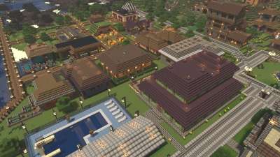 Minecraft 使成为 视频游戏 镇 丰富多彩的 中世纪 建造