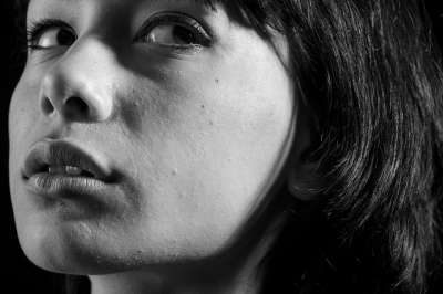 模型 女子 黑，白 年轻模特 时尚 美丽 肖像 美容 人类 脸