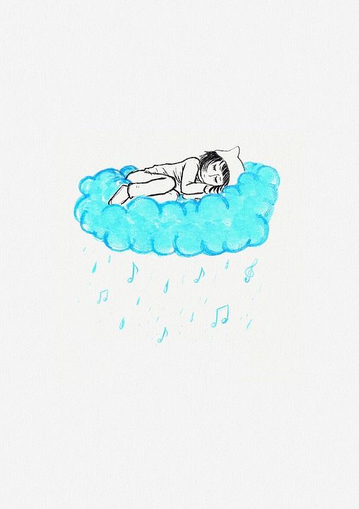 绘画 童话故事 梦想 想象力 女孩们 睡觉 音乐 雨