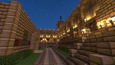 Minecraft 城堡 使成为 视频游戏 夜晚 点亮 棕色的视频