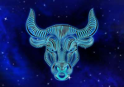星座 公牛 星座运势 设计 占星术 解释 天堂 发光 背景