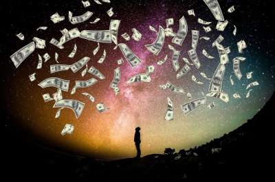 钱 钱雨 礼物 谐振 货币 金融 愿望 星空 宇宙