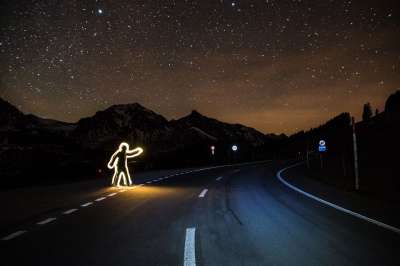 路 自然 星星 星系 旅行 勘探 天空 户外 搭便车 电梯