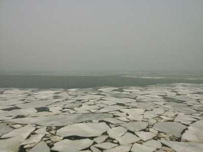 大海 海面 结冰 冰雪