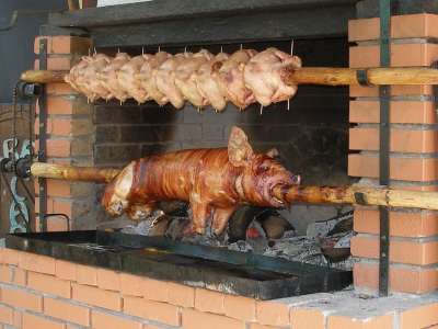 乳猪 肉 猪 炙烤 一顿饭 烧烤 烤 食物 派克 鸡 家禽