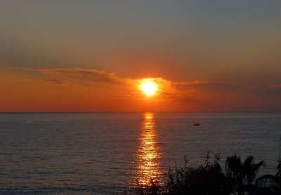 日落 海 地中海 太阳和大海 海边 落山的太阳