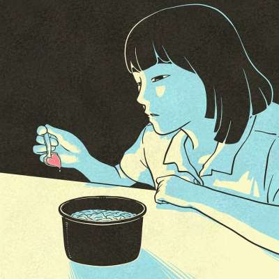 绘画 创造力 想象力 女孩 食物 汤 灵魂