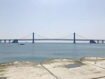 大连 大海 桥