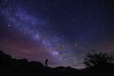 银河 星星 星系 空间 星空 星夜 剪影 天空 夜晚 宇宙