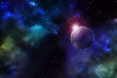 空间 星星 行星 太阳 日出 宇宙 星空 天堂 背景 明亮的