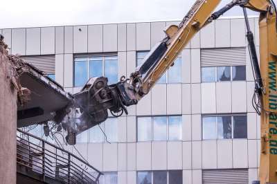 拆除 挖掘机 建房 工地 施工作业 工作