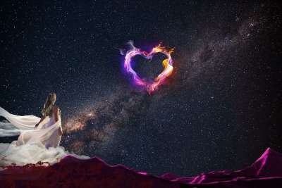 女士 心 爱 浪漫的 宇宙 象征 天堂 幻想 星星 星空