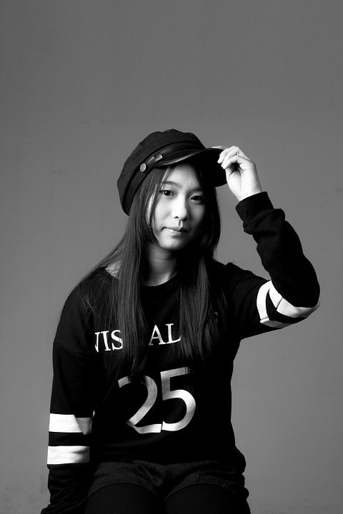 女人 女孩 美女 人物 拍照 黑白 素材 模特 人物 人物