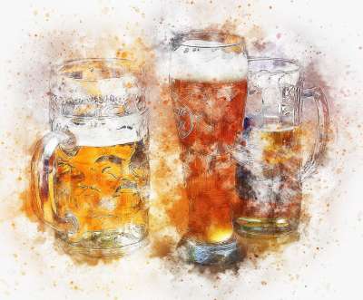 啤酒 喝 艺术 抽象 水彩 优质的 艺术的 设计 T恤 水彩画