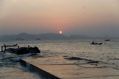 大海 落日 夕阳