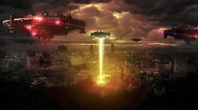 照片处理 外星人 外国的 不人道 夜 黑暗的 入侵 51区 攻击