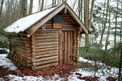 木屋 森林 自然 冬天 房子 小屋 远足小屋 山间小屋 住宿