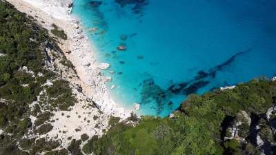 撒丁岛 地中海 海岸 海滩 海 绿松石 蓝色的 夏天 假期