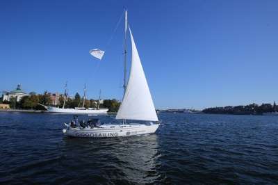 帆船 湾 旅行 闲暇 假期 水 海 海洋 航行 蓝色的大海