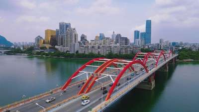 桥 河 路 交通 建筑物 天际线 城市的 城市