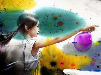 水彩 肖像水彩 白俊升 人物画 儿童 艺术 脸 水彩肖像