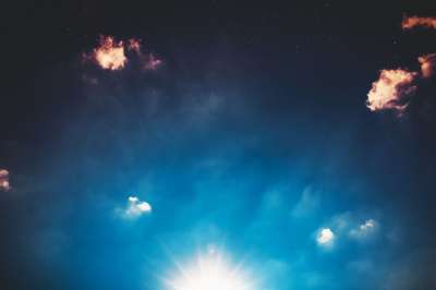 天堂 星星 星空 云 太阳 闪耀 蓝色的 美丽的 梦想 自然