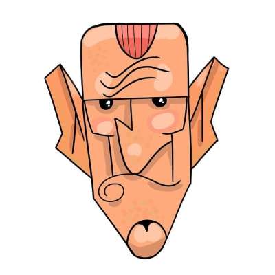 老人 祖父 爷爷 叔叔 男子 画画 画 插图 生姜 纵向