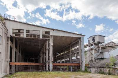 老厂 弃 户外 空的 老的 建造 工厂 行业 垃圾摇滚 工业的